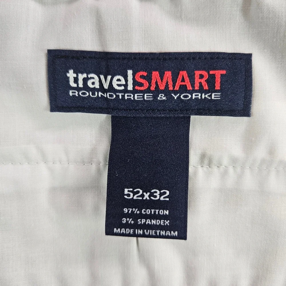 Roundtree‎ & Yorke TravelSmart Khaki Pants Mens 52x32 Big Man Chinos NEW NWT
